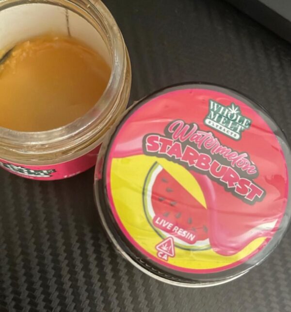 whole-melt-extracts-watermelon-starburst-rosin.jpeg Whole Melt Extracts Watermelon Starburst Rosin - Image 1