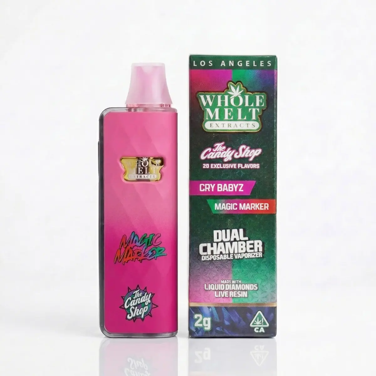 cry-babyz-magic-marker-whole-melt-x-candy-shop Whole Melts X Candy Shop 2G Dual Disposable - Cry Babyz + Magic Marker - Image 1