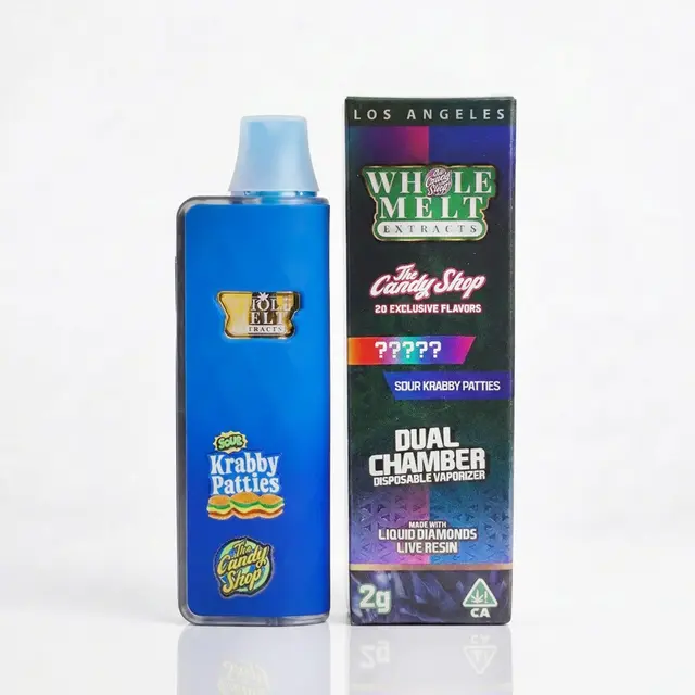 sour-mystery-flavor-sour-krabby-patties-whole-melt-x-candy-shop Whole Melts X Candy Shop 2G Dual Disposable - Sour Mystery Flavor + Sour Krabby Patties - Image 1