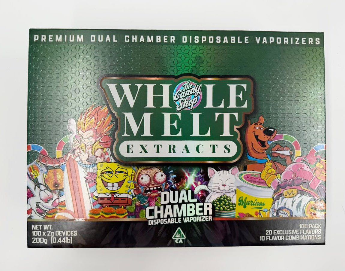 whole-melt-x-candy-shop Whole Melt x The Candy Shop Dual Chamber 2G Disposable Vaporizers | Liquid Diamonds + Live Resin - Image 1